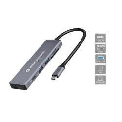 Conceptronic DONN23G 6-in-1 USB 3.2 Gen 1 Docking Station, USB 3.0 x 2, 100W USB PD, 4K 60Hz HDMI, SD, TF/MicroSD