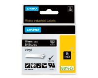 DYMO RHINO Etiquette en vinyle, 19 mm x 5,5 m, noir/