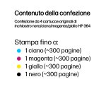 HP Confezione da 4 cartucce originali di inchiostro nero/ciano/magenta/giallo 364