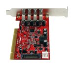 StarTech.com Scheda Pci con 4 porte USB 3.0 (5Gbps) SuperSpeed con alimentazione SATA/SP4