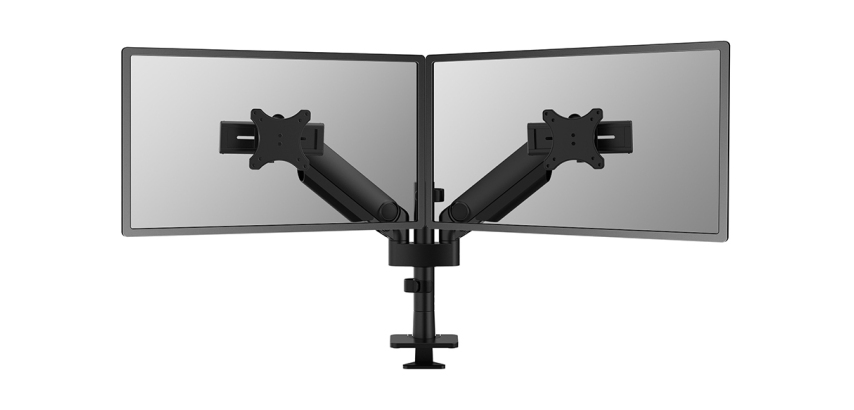 Neomounts DS65S-950BL2 Support d'écran à fixer 24-34" - ressort à gaz - Topfix - multiréglable - arrêt 180°