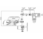 Equip Soporte de escritorio articulado de doble brazo para monitor portátil de 13"-32