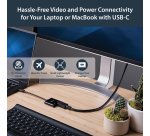 StarTech.com USB C to DisplayPort Adapter with Power Delivery - 4K 60Hz HBR2 - USB Type-C to DP 1.2 Monitor Video Converter w/ Charging - 60W PD Pass-Through - Thunderbolt 3 Compatible