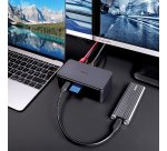 Lindy 43372 base para portátil y replicador de puertos Acoplamiento USB4 Antracita