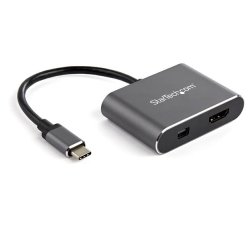 StarTech.com Adaptateur multiport USB-C vers mini DisplayPort ou HDMI - 4K 60 Hz - Convertisseur 2-en-1