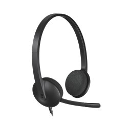 Logitech 981-000475 cuffia e auricolare Cablato A Padiglione Ufficio USB tipo A Nero