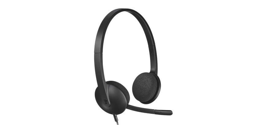 Logitech H340 USB Auricolare Cablato A Padiglione Ufficio USB tipo A Nero