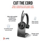 HP Poly Micro-casque monaural Poly Voyager 4310 UC + adaptateur USB-A BT700 + base de chargement