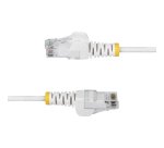 StarTech.com Cable de Red Ethernet CAT6 Delgado sin Enganches Blanco de 50cm - Cable RJ45 Snagless Slim 28AWG - Alambre de Cobre Puro - PoE 100W - con Alivios de Tensión - LSZH - Probado con Fluke
