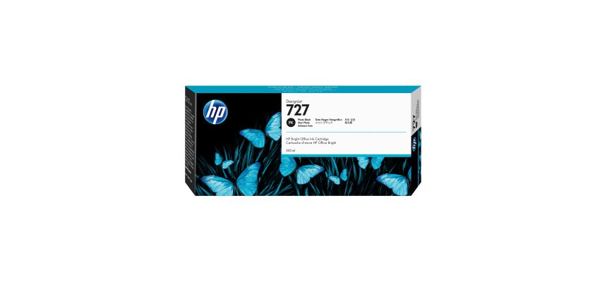 HP 727 cartouche d'encre DesignJet noire photo, 300 ml