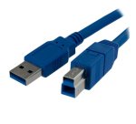 StarTech.com Câble SuperSpeed USB 3.0 A vers B de 1m - Mâle / Mâle - Bleu