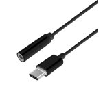 AISENS Conversor USB-C a audio estilo Apple, USB-C/M-Jack 3.5/H, Negro, 15 cm