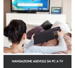 Logitech K400 Plus Tastiera Wireless Touch per tv