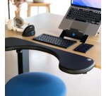 R-Go Tools Accoudoir R-Go, ergonomique, symétrique, avec découpe abdominale, mousse souple, noir.