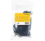 StarTech.com Fascette fermacavo riutilizzabili da 12 cm - 7 mm di larghezza, 30 mm di diametro del fascio e resistenza alla trazione 22 kg, fascette di nylon per interni/esterni, Omologati 94V-2/UL, 100 pezzi - nero