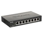 D-Link DGS-1100-08PV2 Géré L2/L3 Gigabit Ethernet (10/100/1000) Connexion Ethernet, supportant l'alimentation via ce port (PoE) Noir