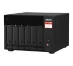 QNAP TS-673A NAS Tower Ryzen Embedded V1500B 8 Go DDR4 0 To QNAP Turbo System Noir