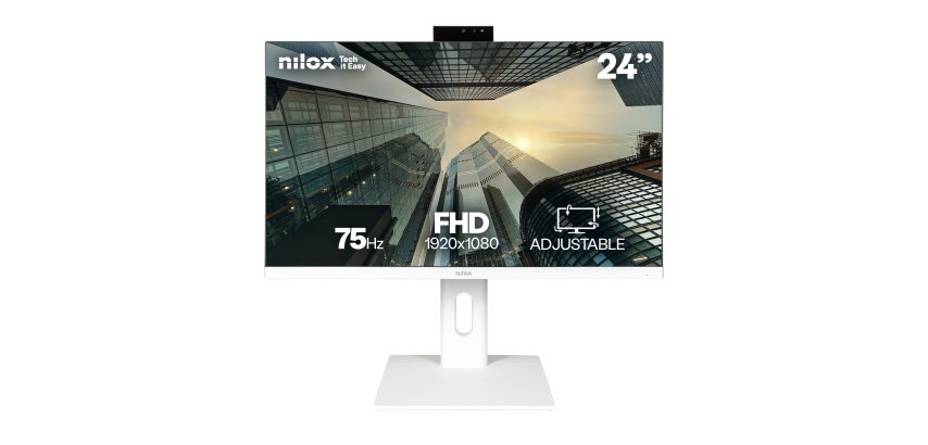 Nilox NXM24REGWEB01W pantalla para PC 60,5 cm (23.8") 1920 x 1080 Pixeles Full HD LED Blanco
