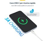 StarTech.com Cavo USB-C da 3 m, Cavetto USB Tipo-C per Ricarica e Sincronizzazione PD 60W (3A) USB 2.0, Guaina TPE, Bianco