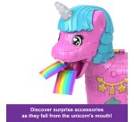 Polly Pocket Unicorn Partyland Playset with 2 Micro Dolls, Pets & 25+ Surprise Accessories, Birthday Celebration with Hot Air Balloon Ride