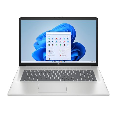 HP 17-cp2043nf AMD Ryzen™ 5 7520U Ordinateur portable 43,9 cm (17.3") Full HD 16 Go LPDDR5-SDRAM 512 Go SSD Wi-Fi 5 (802.11ac) Windows 11 Home Argent