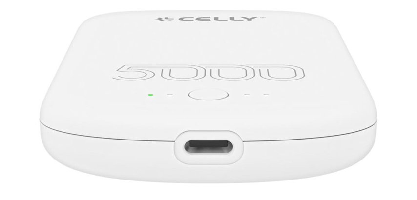 Celly MAGPB5000PROWH batería externa 5000 mAh Cargador inalámbrico Blanco