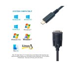 Equip USB-C to Serial (DB9) Cable, M/M, 1.5m