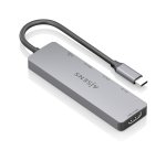 AISENS USB-C Dock 5 en 1, USB-C a 1xHDMI 2xUSB-A 1xUSB-C 1xUSB-C PD, Gris, 15cm
