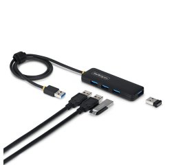 StarTech.com Hub USB-A à 4 Ports, 5 Gbps, Alimenté par Bus, Mini-Hub USB-A vers 4x USB-A, Câble Hôte Extra Long de 61 cm, Plastique PCR, Hub USB Portable pour Ordinateur de Bureau/Portable