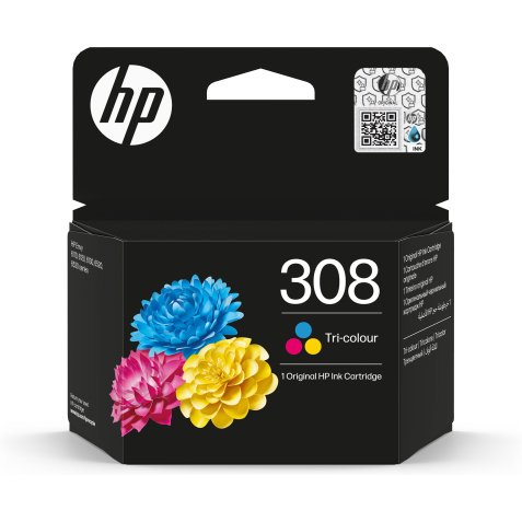 HP 308 Cartouche d’encre authentique Trois couleurs