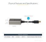StarTech.com Mini DisplayPort to HDMI Adapter - mDP to HDMI Adapter Dongle - 1080p - Mini DisplayPort 1.2 to HDMI Monitor/Display - Mini DP to HDMI Video Converter - 12" Long Attached Cable - Upgraded Version of MDP2HDMI