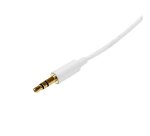 StarTech.com 1 m witte Slim 3,5 mm stereo/audiokabel - M/M