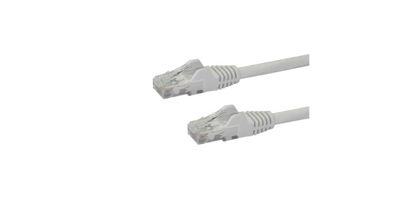 StarTech.com 30m CAT6 Ethernetkabel - 10 Gigabit 250MHz 100W PoE LAN Internetkabel - Snagless RJ45 10GbE UTP Netwerk Patchkabel met Trekontlasting - Wit - Individueel getest - TIA/UL