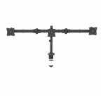 StarTech.com Support de Bureau Bras Triple pour Moniteur - Support VESA 3 Écran jusqu'à 27" - Mât Articulé/Réglable - Inclinaison/Pivotement/Rotation de l'Écran - Pince de Bureau/Anneau