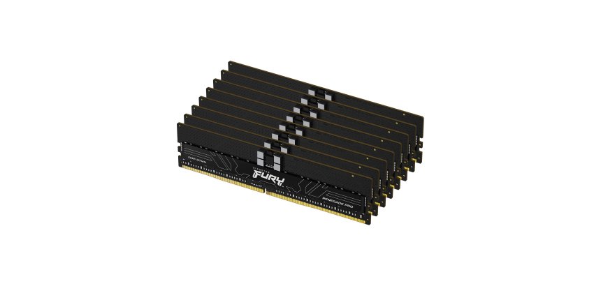 Kingston Technology FURY 128 Go 6000 MT/s DDR5 ECC Reg CL32 DIMM (kit de 8) Renegade Pro EXPO