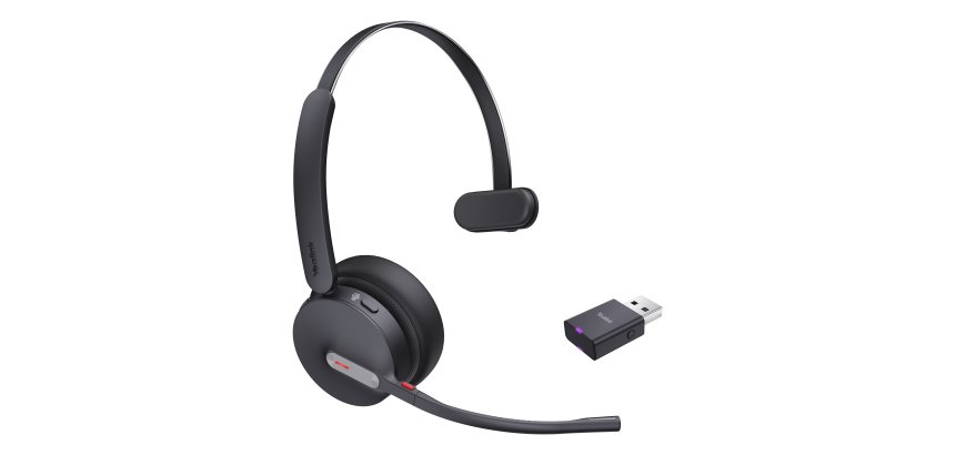Yealink WH64 Hybrid Mono Teams Headset Wireless Head-band Office/Call center Micro-USB Bluetooth Black