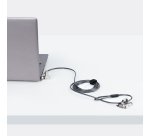 StarTech.com Câble Antivol pour Ordinateur Portable de 2m - Câble de Sécurité pour PC Compatible avec Noble Wedge/Nano/K-Slot, Câble de Verrouillage à Clé, Câble Antivol en Acier au Carbone Résistant aux Coupures