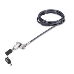 StarTech.com Cable de Seguridad con Candado Universal 3 en 1 para Portátil - Cable Antirrobo Compatible con Noble Wedge&reg;/Nano/K-Slot para Portátil - con Llave Maestra - Cable Resistente a Cortes