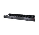 APC NetShelter Cable Management, Horizontal Cable Manager, 1U, Single Side with Cover, Black, 482.6 x 44.45 x 165.1 mm