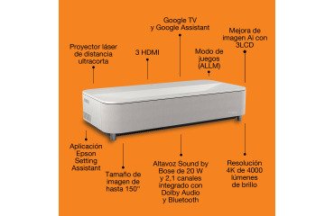 Epson Lifestudio Grand EH-LS670W - Blanco diamante