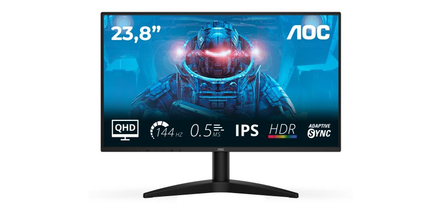 AOC B3 Q24B36X écran plat de PC 60,5 cm (23.8") 2560 x 1440 pixels Quad HD LED Noir