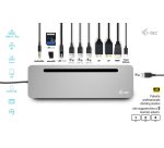 i-tec USB-C Metal Ergonomic 3x 4K Display Docking Station with Power Delivery 100 W + Universal Charger 100 W