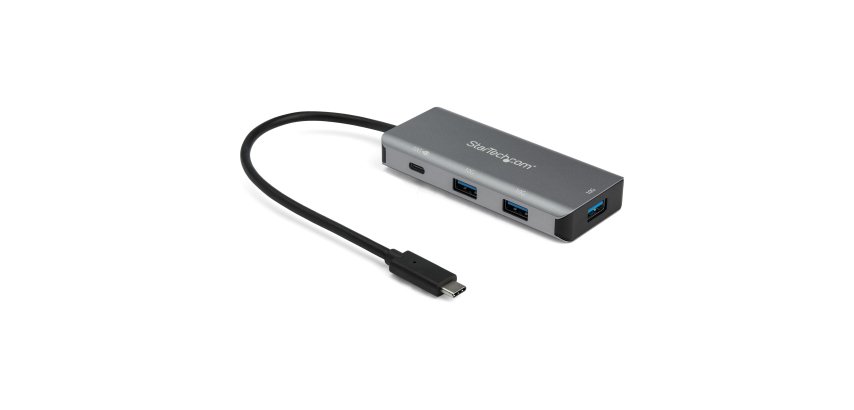StarTech.com Hub USB-C à 4 Ports (10Gbps) avec 3x USB-A & 1x USB-C - Power Delivery Passthrough 100W - Adaptateur USB 3.2 Gen 2 Type C pour PC Portable - Compatible avec TB3