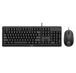 Philips Serie 2000 SPT6207BL/34 tastiera Mouse incluso Universale USB QWERTY Inglese Nero