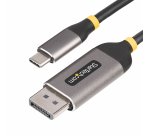 StarTech.com Câble USB-C vers DisplayPort de 3m, 8K 60Hz, 4K 144Hz, HDR, Câble Adaptateur USB-C vers DP, Câble de Conversion Vidéo USB Type-C vers DP 1.4, Compatible USB4/Thunderbolt 3/4
