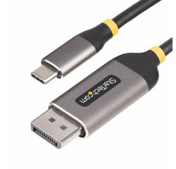 StarTech.com Cavo USB-C a DisplayPort da 3m, 8K 60Hz, 4K 144Hz, HDR, Cavo adattatore USB Tipo-C a DP 1.4, Convertitore video compatibile USB4/Thunderbolt 3/4