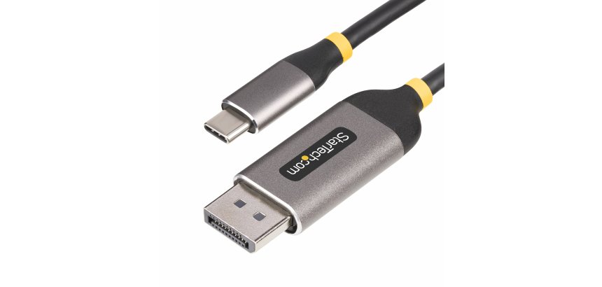 StarTech.com Câble USB-C vers DisplayPort de 3m, 8K 60Hz, 4K 144Hz, HDR, Câble Adaptateur USB-C vers DP, Câble de Conversion Vidéo USB Type-C vers DP 1.4, Compatible USB4/Thunderbolt 3/4