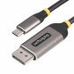 StarTech.com Cable Adaptador de Vídeo USB-C a DisplayPort de 3m -8K 60Hz - 4K 144Hz - HDR10 - Conversor de Vídeo USB Tipo C a DP 1.4 - Cable Convertidor Compatible con USB4/Thunderbolt 3/4