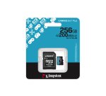 Kingston Technology Carte microSDXC Canvas Go Plus Gen4 200 Mo/s A2 U3 V30 256 Go + adaptateur