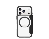 OtterBox React Folio MagSafe Series pour Apple iPhone 17 Pro, noir Crystal, transparente/noir